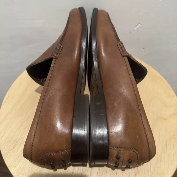 Tods Brown Penny Loafer Leather Men’s Size 10 - Picture 8 of 10